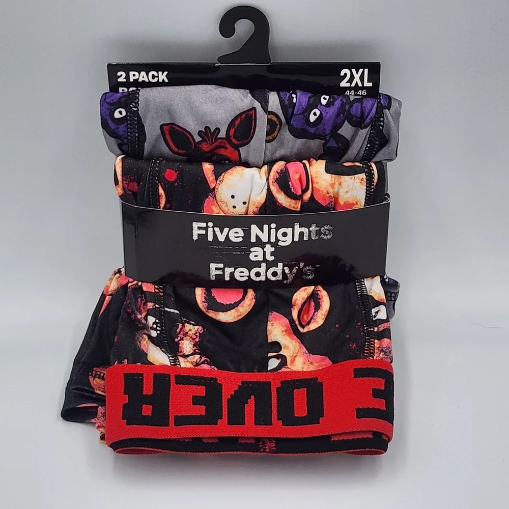 Five Nights at Freddys Boxer Briefs Mens 2XL FNAF Game Over 4 Pair New